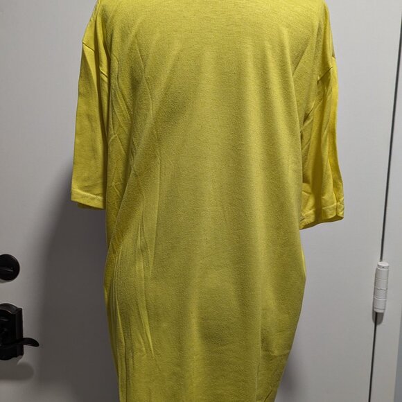 Retro T-Rex Shirt Large — Neon Graphic Dinosaur Tee — Yellow Bold Print - Picture 6 of 8